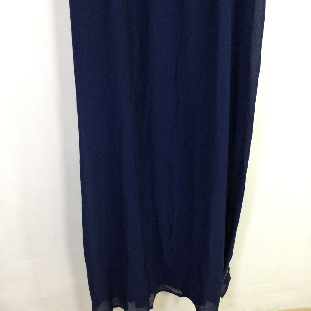 Lulus Womens Mock-Neck Maxi Dress Sleeveless Casual Navy Blue Size Medium NWT - Picture 4 of 16